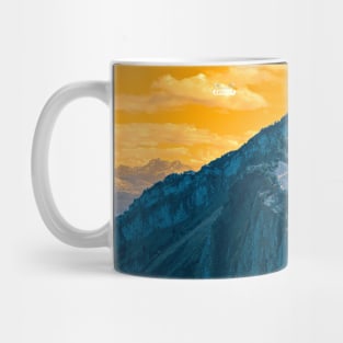 Mountain landscape Switzerland Yellow / Swiss Artwork Photography Mug